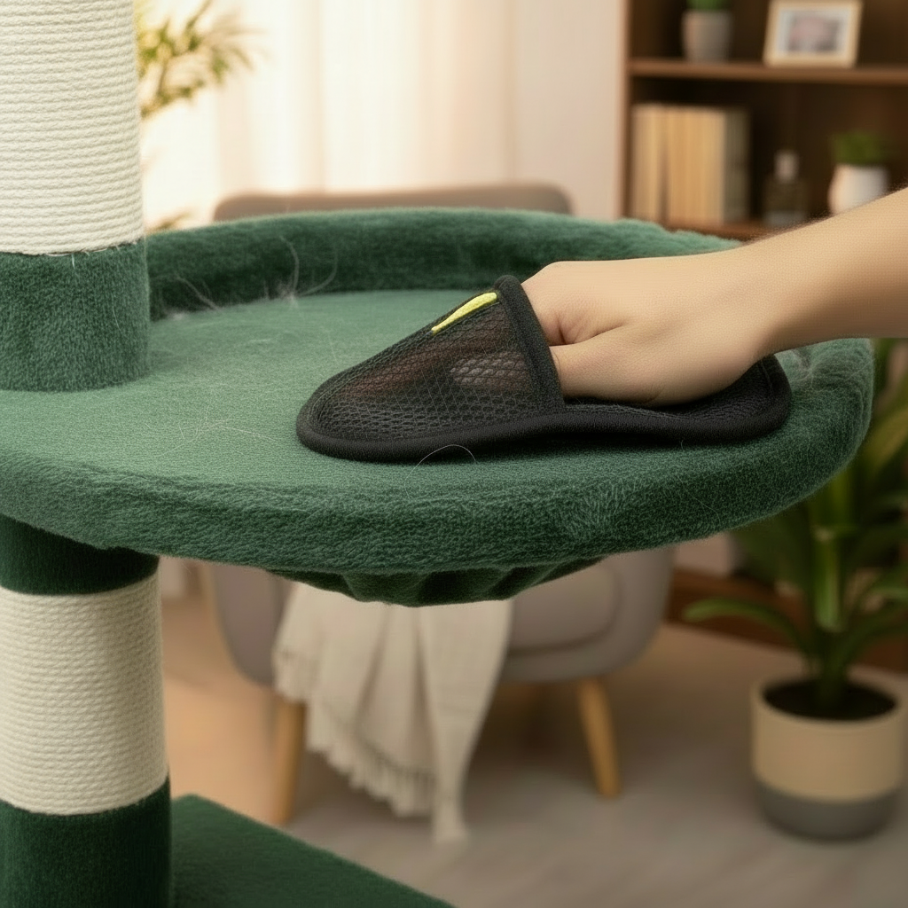 FluffWipe™ – Tierhaar- & Fussel-Entfernungshandschuh für Sofa, Kleidung & Kratzbaum