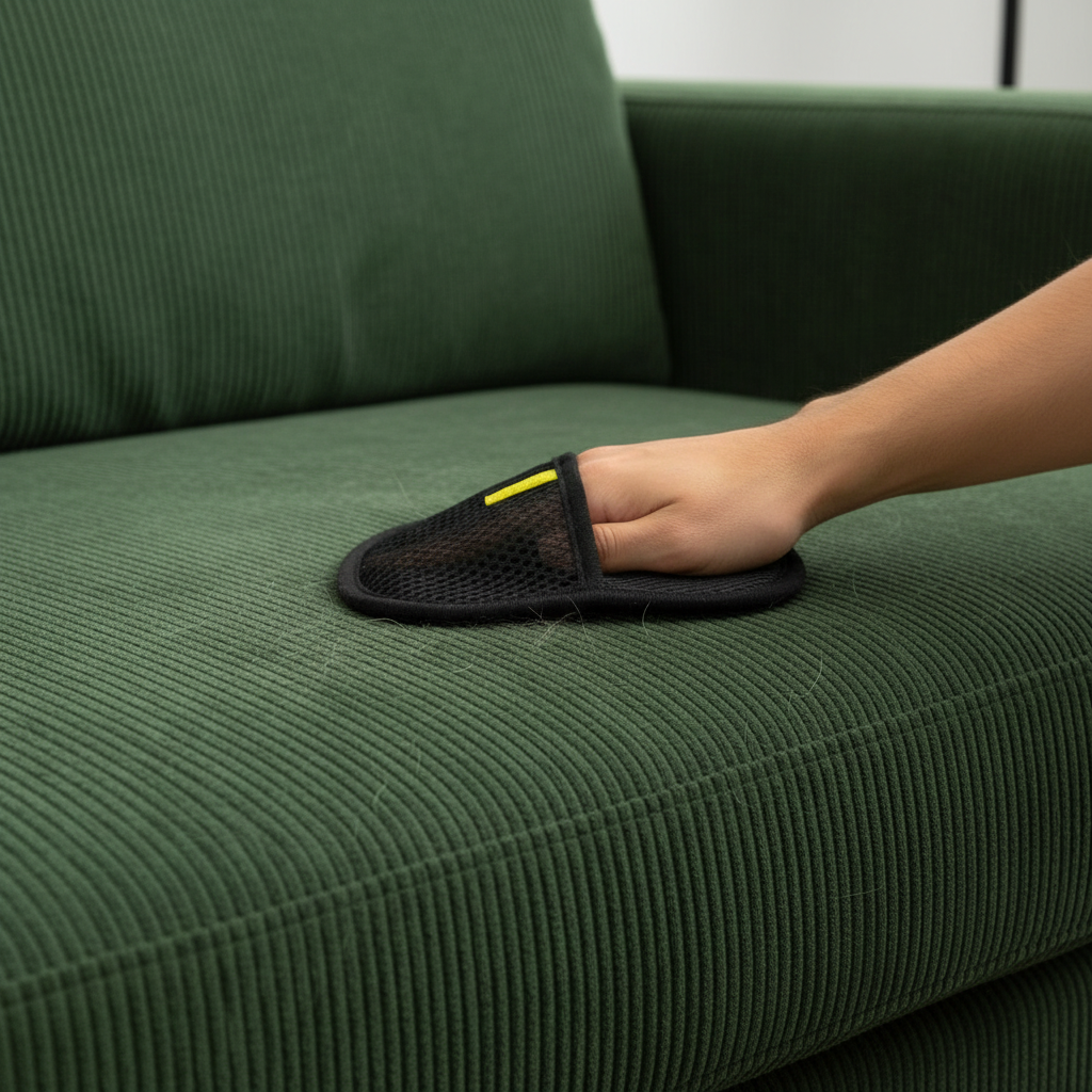 FluffWipe™ – Tierhaar- & Fussel-Entfernungshandschuh für Sofa, Kleidung & Kratzbaum