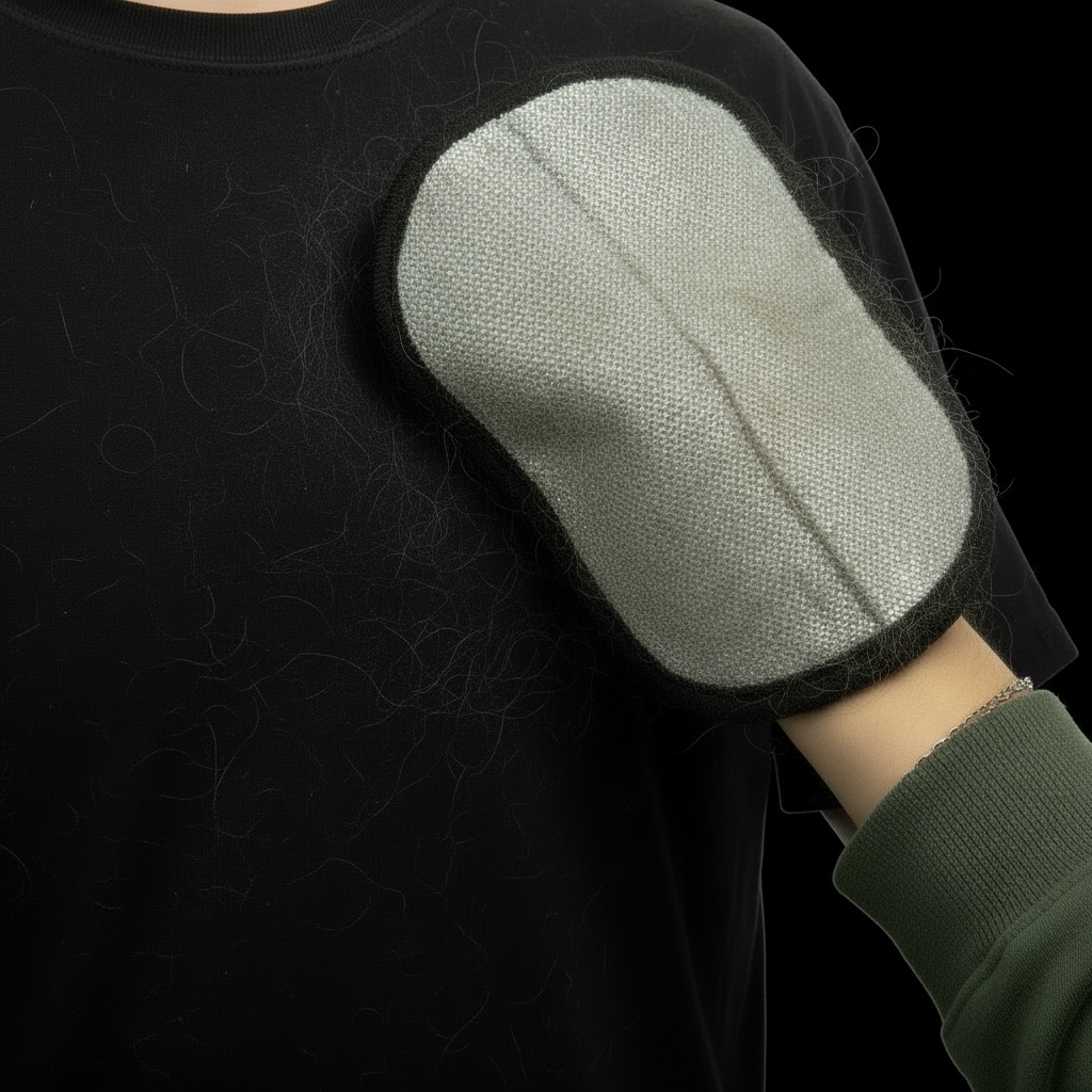 FluffWipe™ – Tierhaar- & Fussel-Entfernungshandschuh für Sofa, Kleidung & Kratzbaum